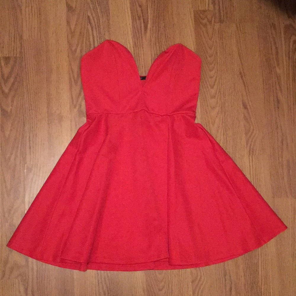 Red cocktail dress